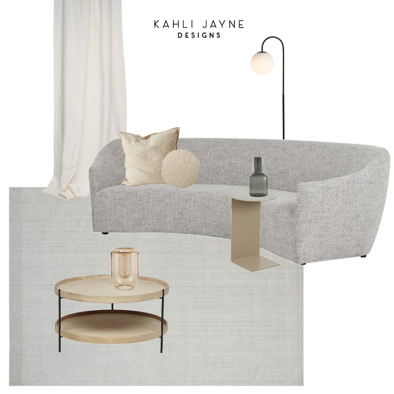 HALL RESIDENCE - Sitting/Retreat Interior Design Mood Board by Kahli Jayne Designs