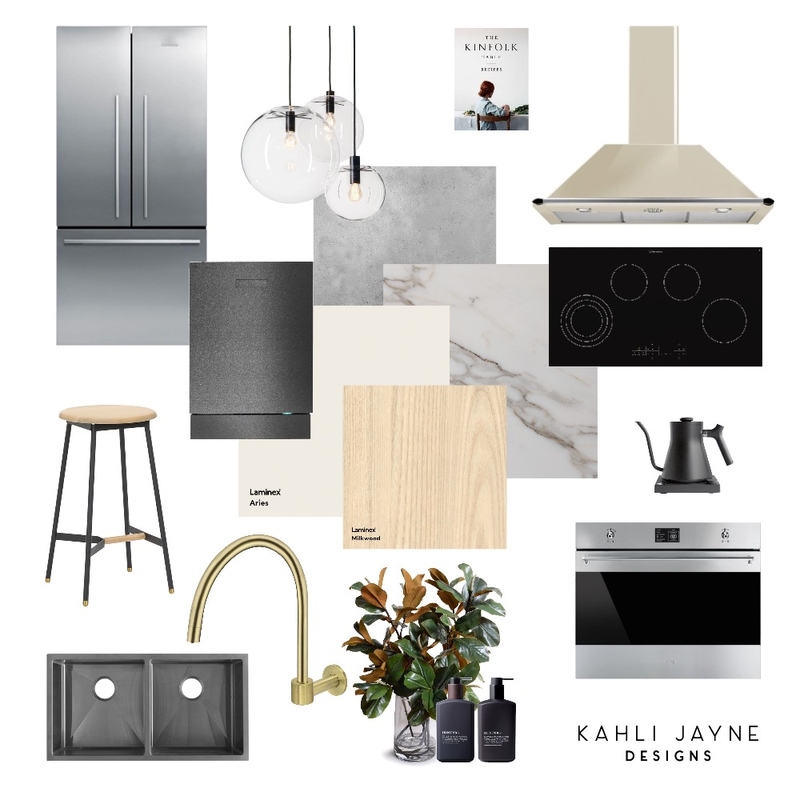 Modern Minimalist Kitchen Interior Design Mood Board by Kahli Jayne Designs Modern Minimalist Kitchen Interior Design Mood Board by Kahli Jayne Designs