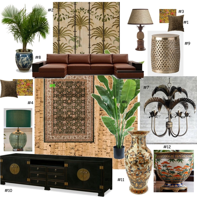 Living Interior Design Mood Board by Bangalow Palms