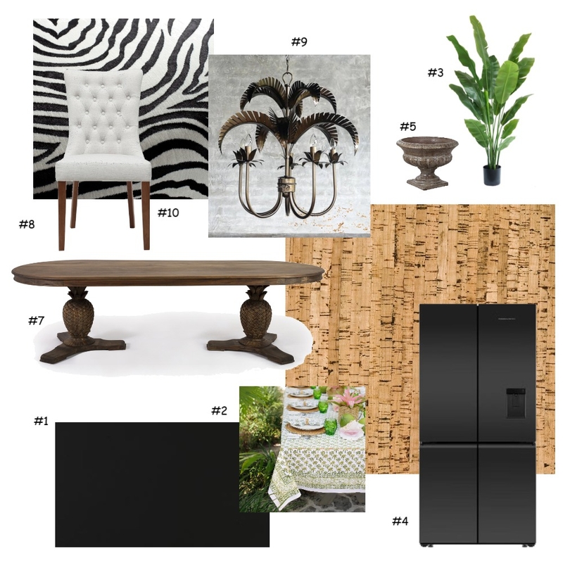 Dining Interior Design Mood Board by Bangalow Palms