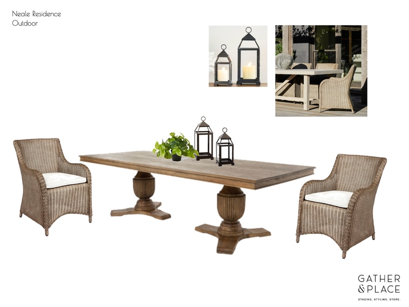 Neal Residence Outdoor Dining Interior Design Mood Board by Gather & Place