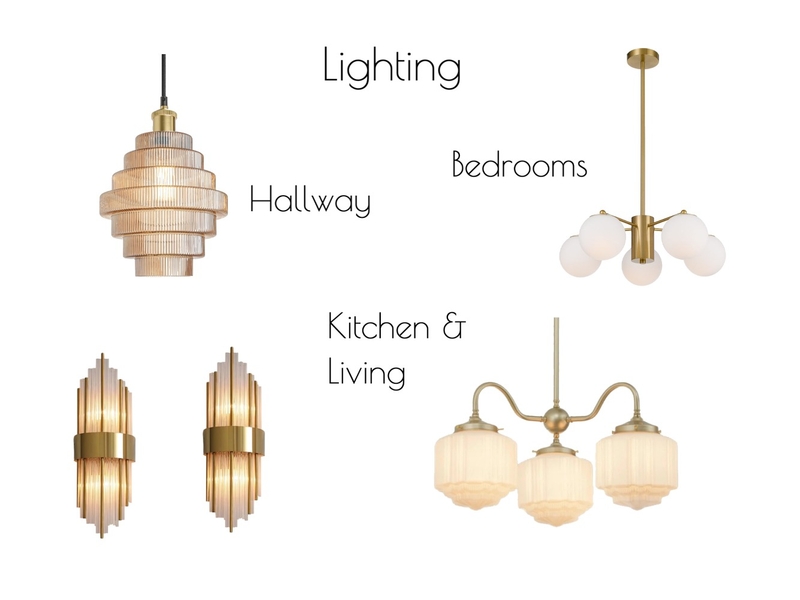Art Deco Lighting Interior Design Mood Board by Casa Flair Interiors