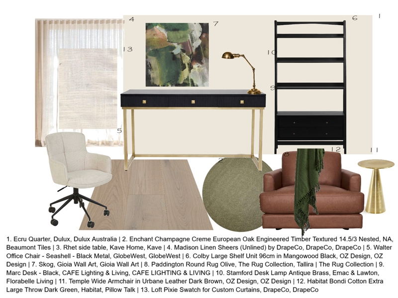 Module 9 Study Interior Design Mood Board by Hibakamal