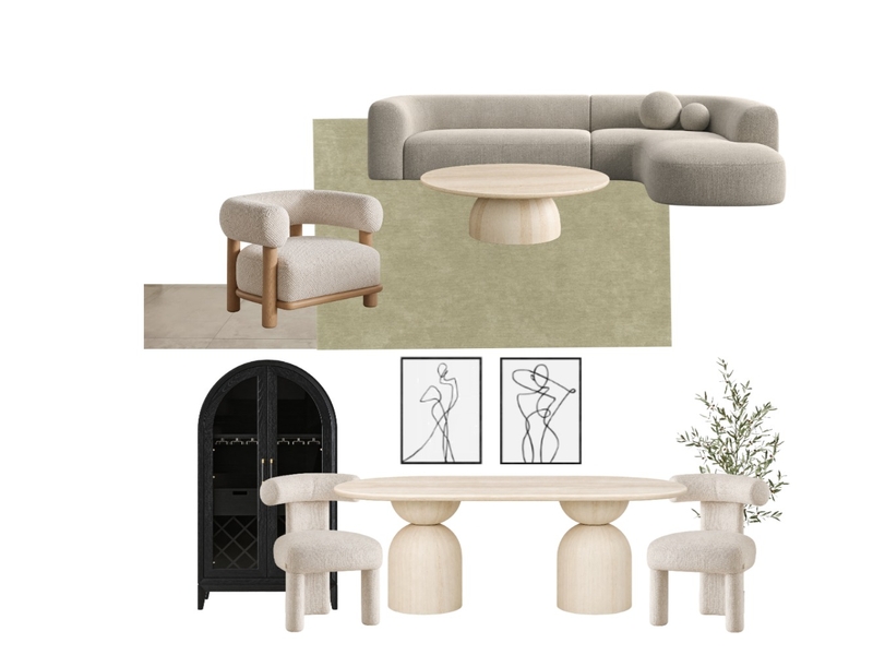 Option 2- raiya green shag Interior Design Mood Board by MaryV