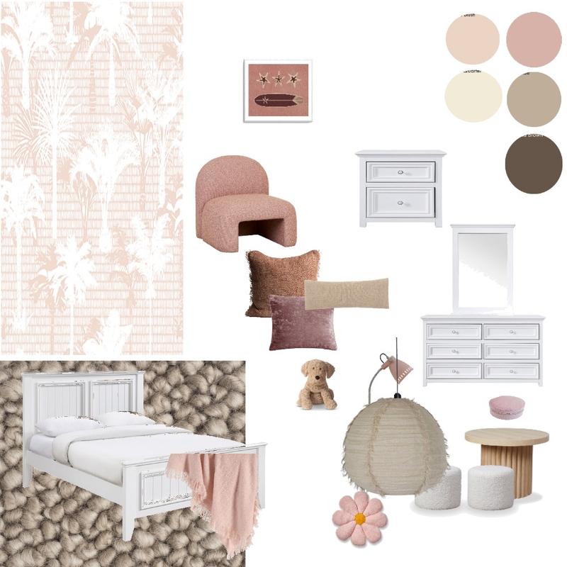 moodboard habitacion nena Interior Design Mood Board by ponzogabriela