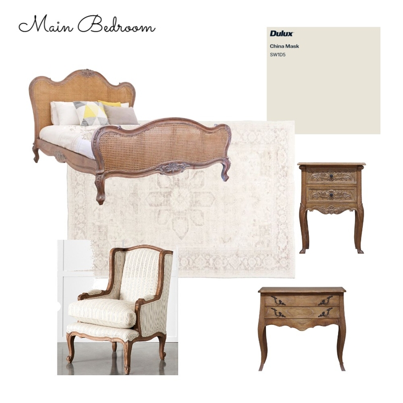 Main Bedroom Interior Design Mood Board by Jendar Interior Design