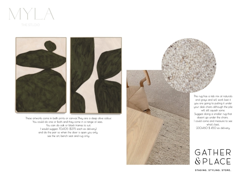 MYLA the Studio Option 1 Interior Design Mood Board by Gather & Place