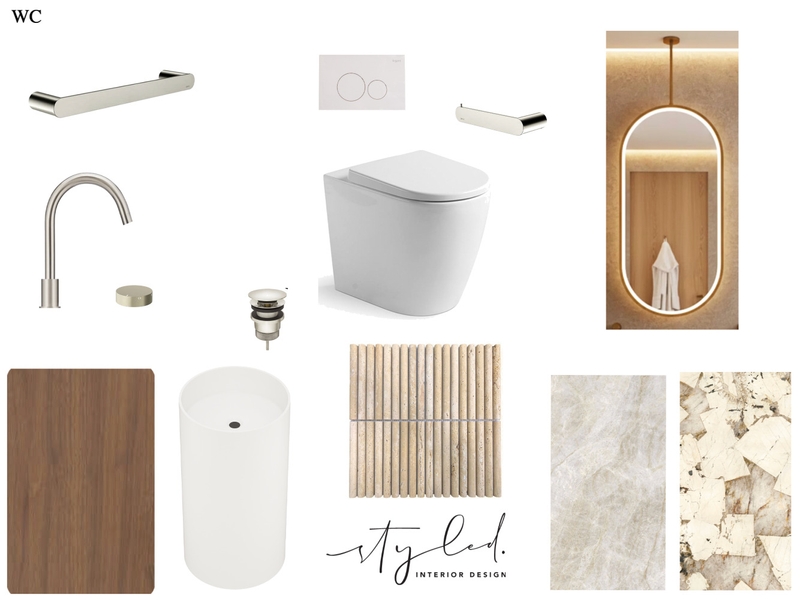 Mangan - WC Product Board Interior Design Mood Board by Styled Interior Design