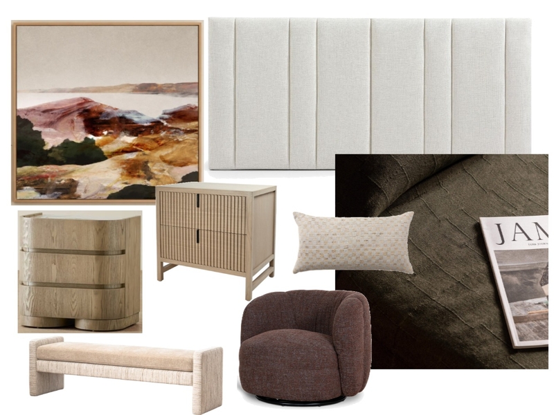 Melinda and Greg Master Bedroom Interior Design Mood Board by Interim Interiors