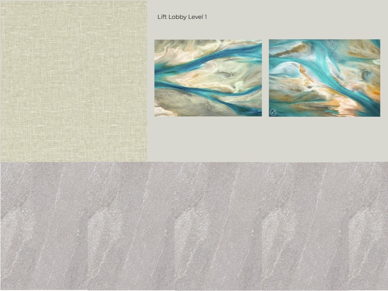 Lift Lobby Level 1 Interior Design Mood Board by North Coast Style and Design