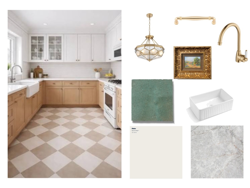 French Style Kitchen Interior Design Mood Board by Linlin Interiors