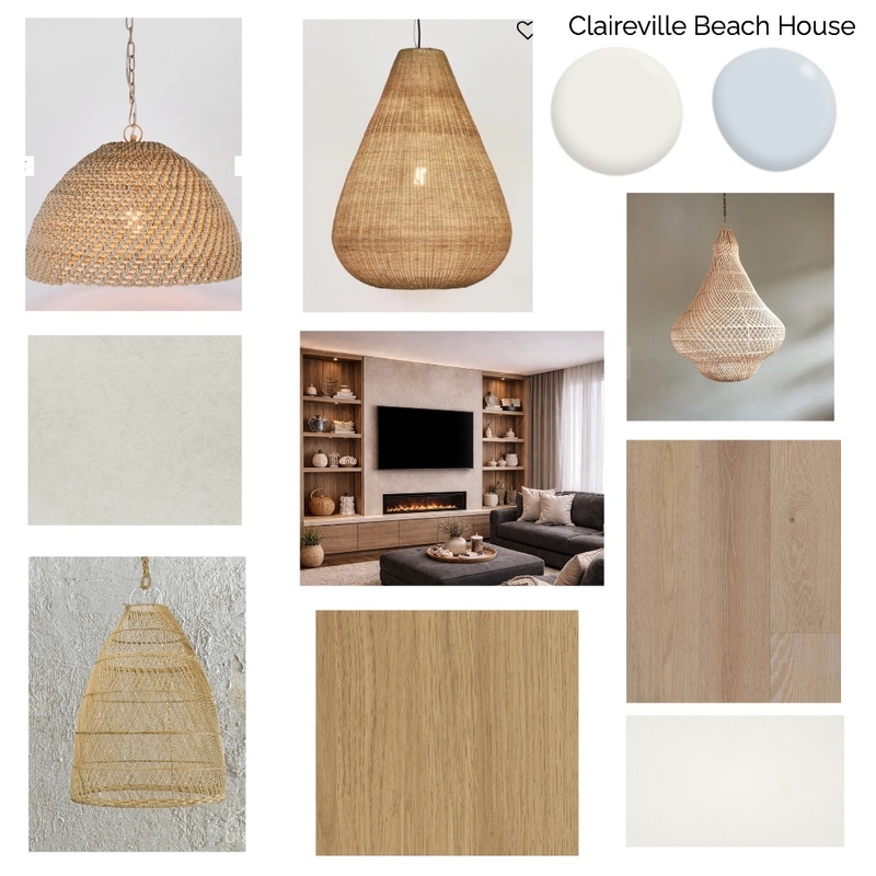 Claireville Beach House Interior Design Mood Board by Eastside Interiors & Design