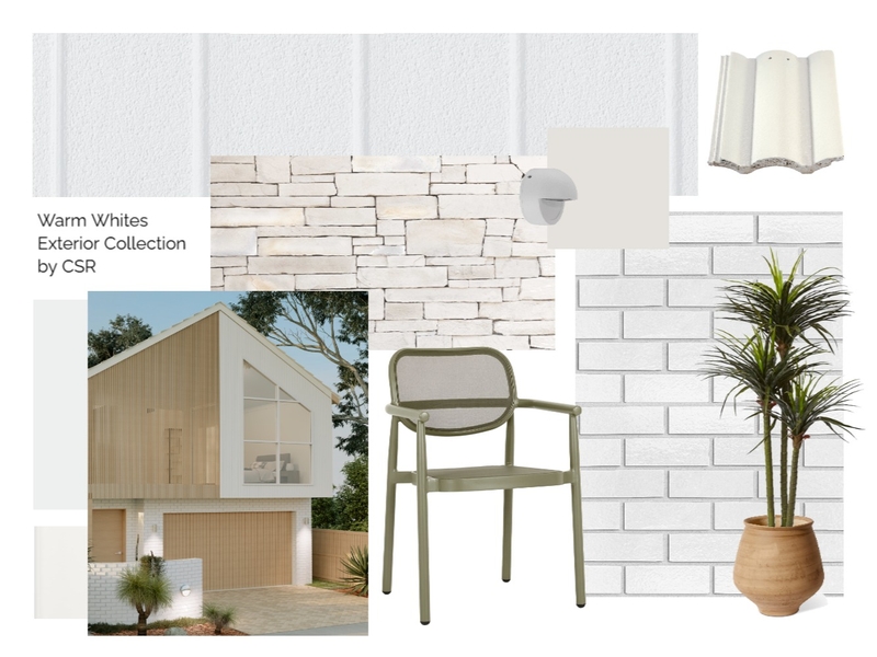 Warm Whites Exterior Collection Interior Design Mood Board by CSR Limited