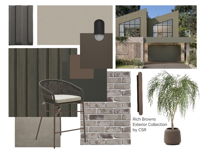 Rich Browns Exterior Collection Interior Design Mood Board by CSR Limited