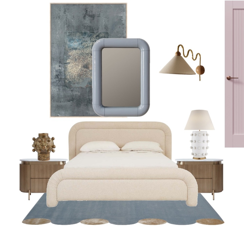 Seeing Blue | 1980's Inspired Interior Design Mood Board by Moodblogs