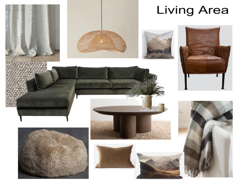 Living Area Interior Design Mood Board by ABDesign
