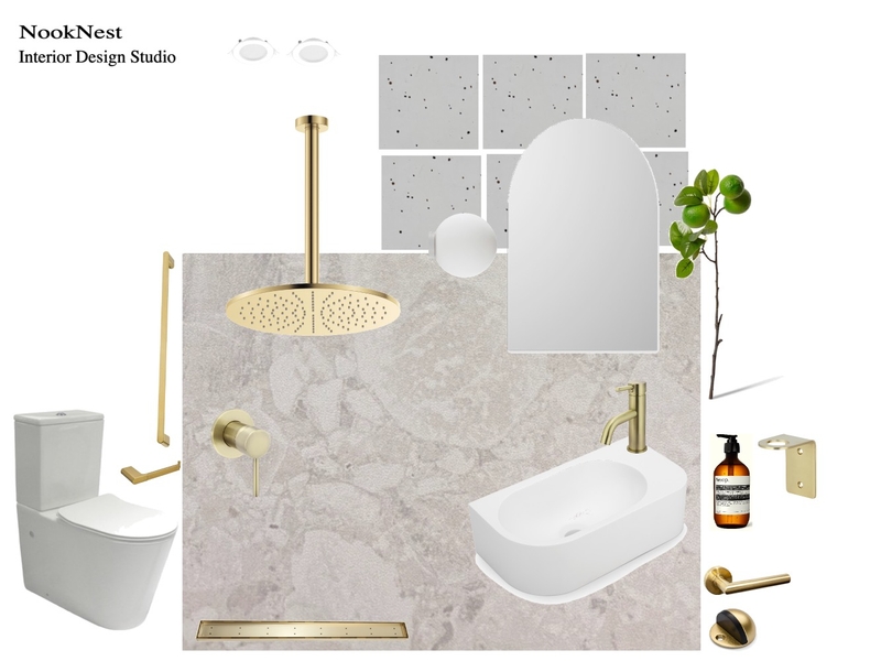Powder Room Interior Design Mood Board by NookNest Pty Ltd Powder Room Interior Design Mood Board by NookNest Pty Ltd