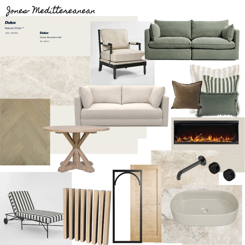 JONES MEDITTERANEAN Interior Design Mood Board by MONSRD JONES MEDITTERANEAN Interior Design Mood Board by MONSRD