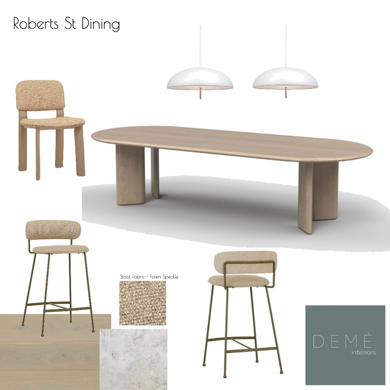 LOLA House 1 Dining Interior Design Mood Board by Demé Interiors