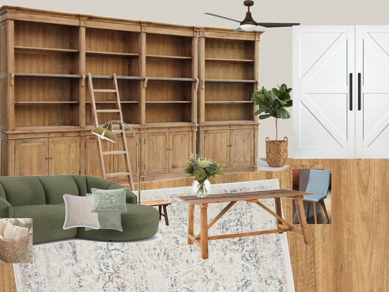 Library with chaise lounge Interior Design Mood Board by kathok