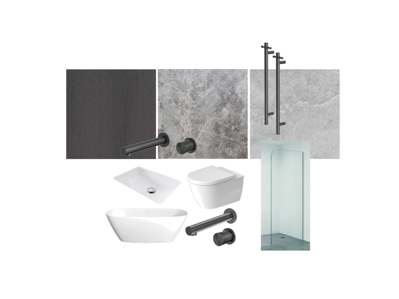 Mt Eliza - Bath, Powder & Laundry Interior Design Mood Board by RADD Architecture