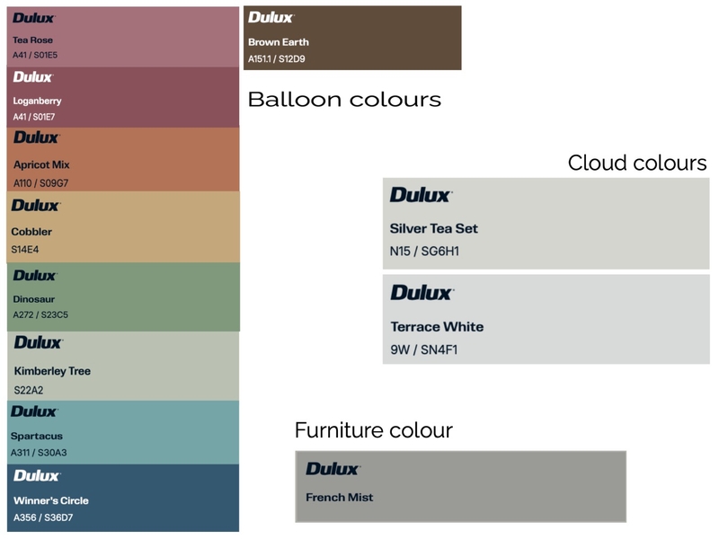 Long room colour scheme Interior Design Mood Board by b