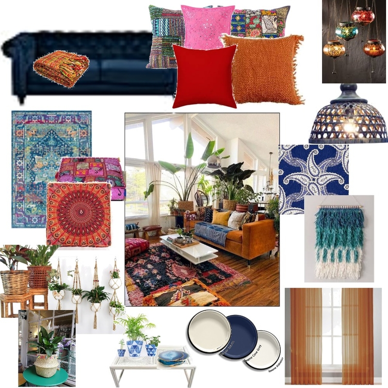 Bohemian Style Mood Board Interior Design Mood Board by smokeline ...