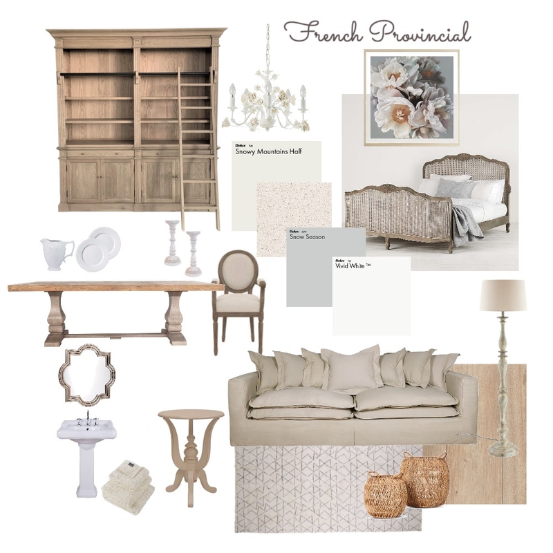 French Provincial Interior Design Mood Board by ejbrad Style Sourcebook