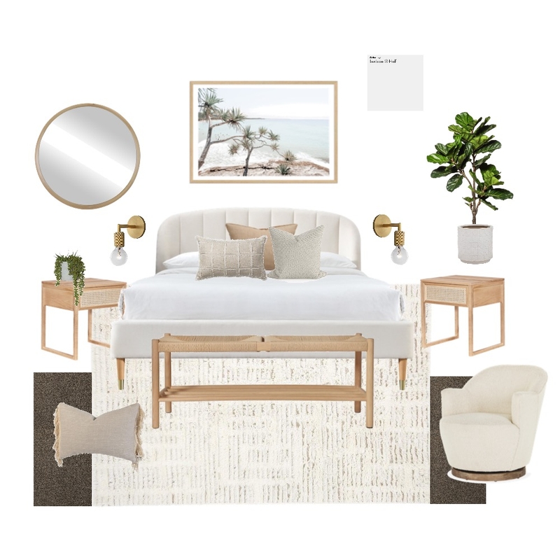 Earthy Coastal Bedroom 2 Interior Design Mood Board by Hails11 - Style ...