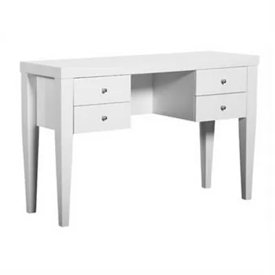Whitney Wooden 4 Drawer Desk - White