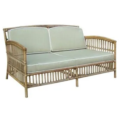 Royston Rattan 2.5 Seater Sofa with Cushion, Tobacco/Taupe