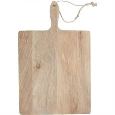 Blayney Mango Wood Rectangular Serving Board with Handle, Large