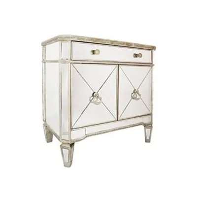 Cassidy Mirrored 2 Door 1 Drawer Accent Chest