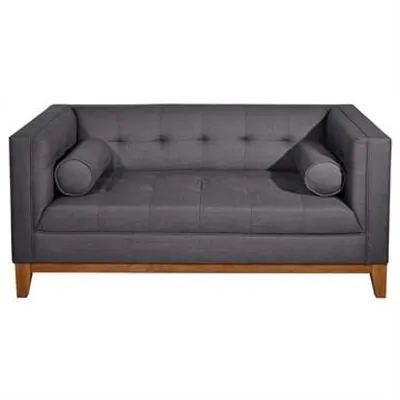 Calvin Fabric Sofa, 2 Seater, Dark Grey
