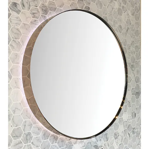 Double Trim LED Mirror Deep Rose Gold