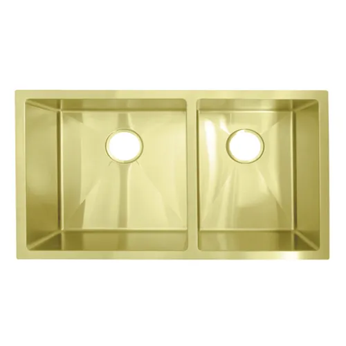 Vita Double Kitchen Sink 760mm -  Brass