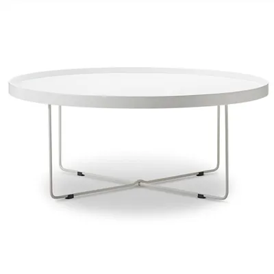 Annabel 90cm Round Coffee Table - White