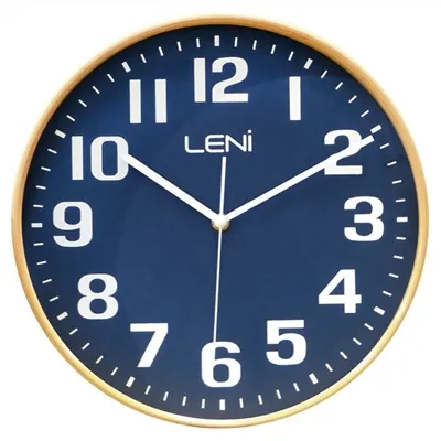 Leni Wooden Wall Clock, 28cm, Navy