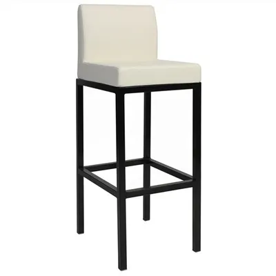 Dublin V2 Commercial Grade Vinyl Upholstered Steel Bar Stool - White