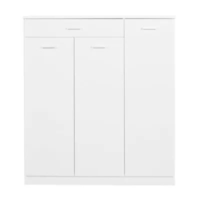 Adrian 3 Doors 1 Drawer Shoe Cabinet - White