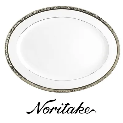 Noritake Regent Platinum Fine China Oval Platter