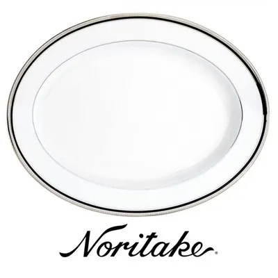 Noritake Toorak Noir Fine China Oval Platter