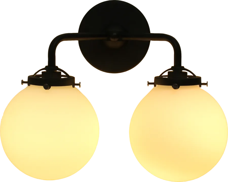 Ashcroft Double Sconce Glass Wall Light