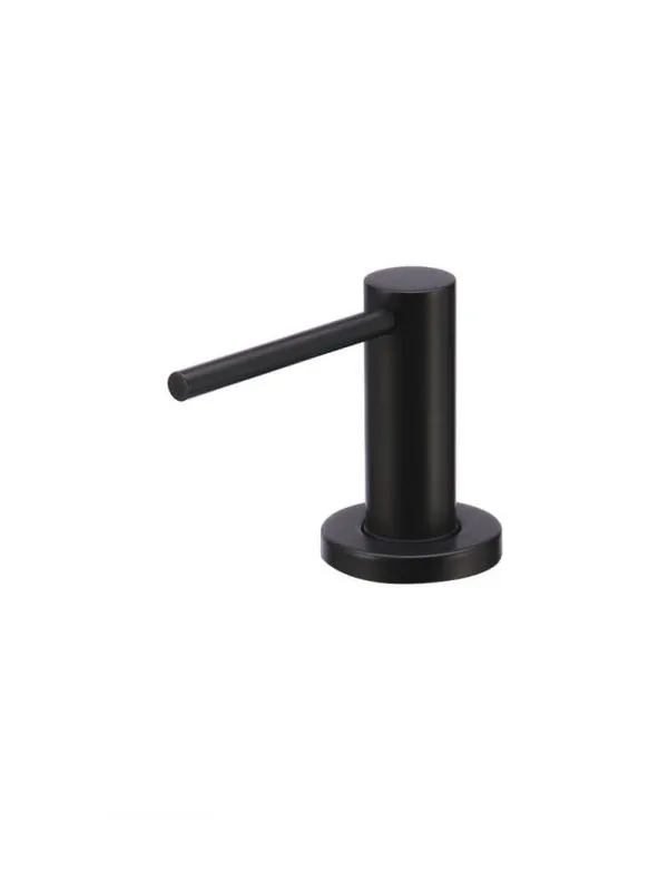 Meir | MATTE BLACK ROUND SOAP DISPENSER