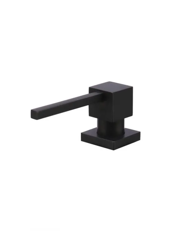 Meir | MATTE BLACK SQUARE SOAP DISPENSER