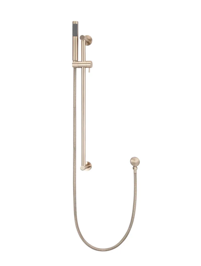 Meir | CHAMPAGNE ROUND SHOWER ON RAIL COLUMN