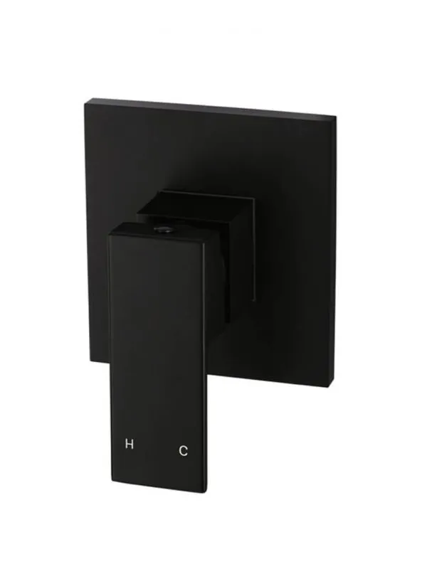 Meir | Square Matte Black Wall Mixer