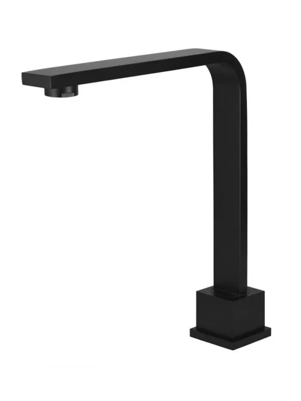 Meir | MATTE BLACK SQUARE HIGH-RISE SWIVEL HOB SPOUT