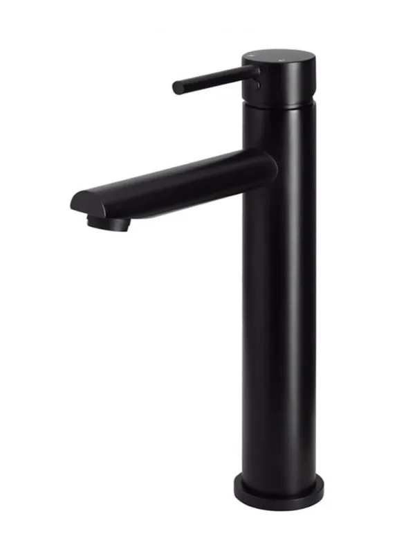 Meir | MATTE BLACK ROUND TALL BASIN MIXER