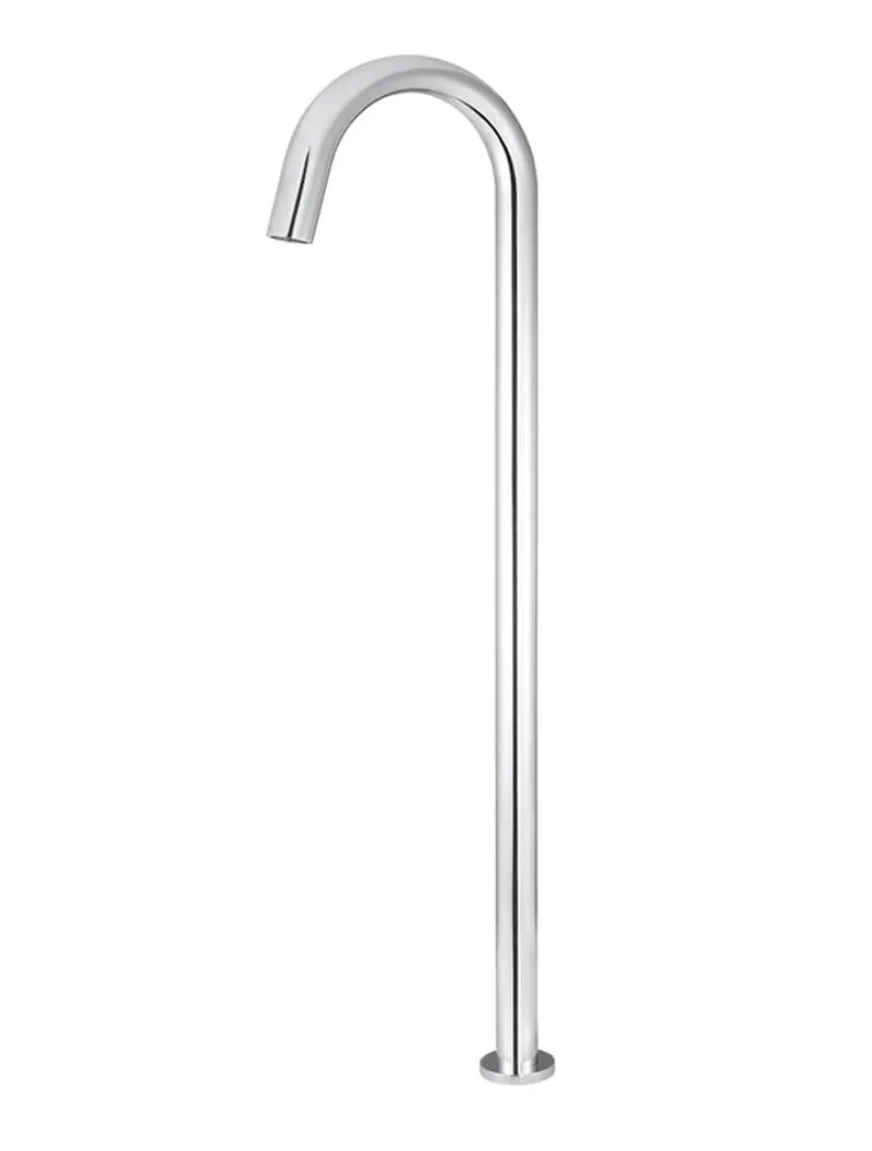 Meir | POLISHED CHROME ROUND FREESTANDING BATH SPOUT